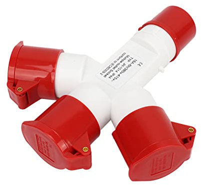 Sonew 4 Broches Prise Mâle industrielle, IP44 3 en 1 Prise de Courant Industrielle étanche, 2P+N+E 16A 380-415V, Connecteur Prises Multifonctionnel Usage Intérieur et Exterieur