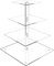 LYCN 4 Tier Acrylic Cupcake Stand, Square Cake Display Stand Clear Dessert Pastry Tower, Cupcake Stand Holder Tree for Birthday Wedding Baby Shower Party DéCor