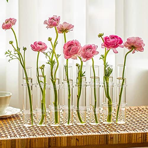 Vaso di fiori incernierato, provetta dei vasi di fiori incernierati, provetta di vetro di cristallo di forma mutevole di DIY, fiore vaso decorativo per la casa ufficio decorazione