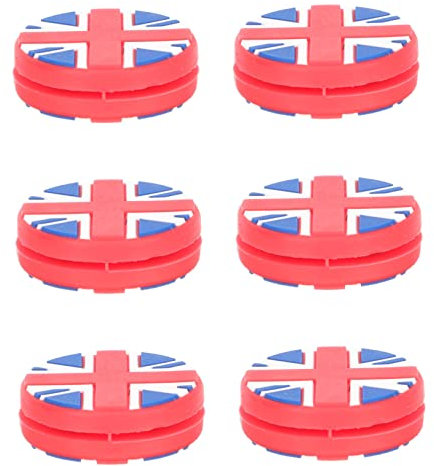 6Pcs Tennis Racket Vibration Dampeners - Uk Flag Silicone Shock Absorbers, rubber absorbing tennis racket shock absorbers for training and matches