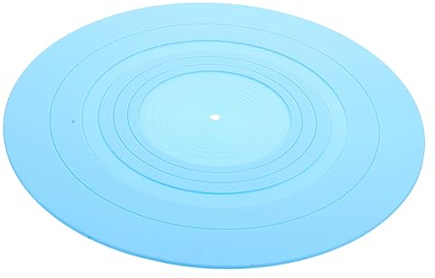 UKCOCO Vinyl Schallplatten Matte Antistatische Silikonauflage Für Plattenspieler Schutz Gegen Vibrationen Und Kratzer Durchmesser Blau Für Und Schallplattenpflege