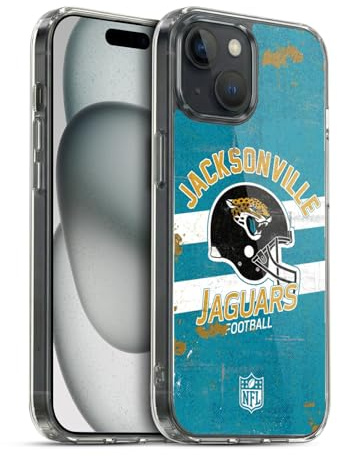 Head Case Designs Offizielle NFL Helm Verzweifelt Jacksonville Jaguars Logo Art Gelhülle [Militärischer Schutzgrad] Kompatibel Mit Apple iPhone 15 Und Kompatibel Mit MagSafe