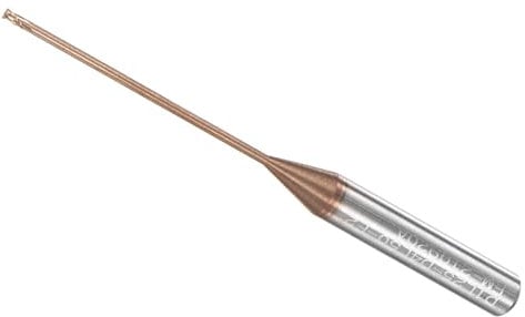 CoCud Square Nose End Mill, 1mm x 25mm Cutting, Long Reach Titanium (Nano-Scale) Coated Carbide 2 Flutes CNC Router Bits - (Applications: for Stainless Steel Cast Iron Metal)