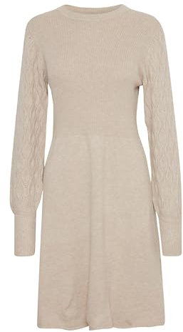 b.young - BYNONINA Rib Dress 2 - Dress - 20813517, Größe:XS, Farbe:Cement Melange (1407081)