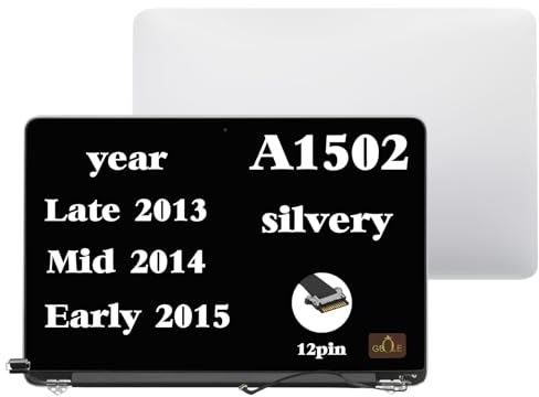GBOLE Bildschirm Ersatz für MacBook Pro A1502 Ende 2013 Mitte 2014 Anfang 2015 EMC 2835 EMC 2678 EMC 2875 661-8153 Full LCD Screen Assembly Display