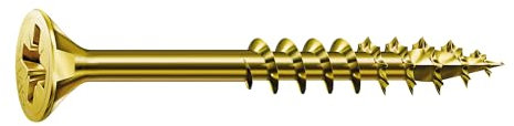 SPAX Vis universelle, 4,0 x 60 mm, 180 pièces, filetage partiel, tête fraisée, cruciforme Z2, 4CUT, YELLOX - 8000000287435