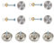 8 Sets Spiegelschrauben, 16 mm Spiegelnägel mit dekorativen Kappen, gebürsteter Edelstahl-Spiegelabdeckungen mit Unterlegscheiben für Tische, Badplatten, Möbelbeschläge, Silber