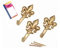 12BLISTER GANCI PER QUADRI GIGLIO ORO GRANDI IN BLISTER - mm.47, in bl.3 pz.