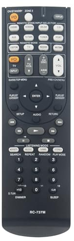 ALLIMITY RC-736M Fernbedienung Ersatz passend für Onkyo Receiver RC-743M RC-620M RC-710M RC-737M HT-S5200S SKF-570L HT-R570 HT-S5200 HT-S6200 HT-S5200B HTP-570