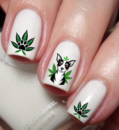 Weed Dog Mom Nail Art Decal Sticker