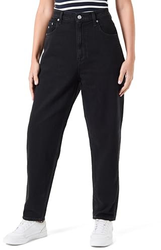 Tommy Jeans Damen Mom Jean Uhr TPR Ai4185Dw0Dw21389 Zugeschnitten, Denim (Denim Black), 33 W/34 L