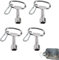 TREABEAR 8mm Chiave Quadrata Contatore 4Pcs con 4 Moschettoni Chiave Quadrata, Chiave Quadra con Moschettone, Chiave Universale Dell'Edificio, Chiave Sfiato Termosifoni per Contatore Acqua Aspettare