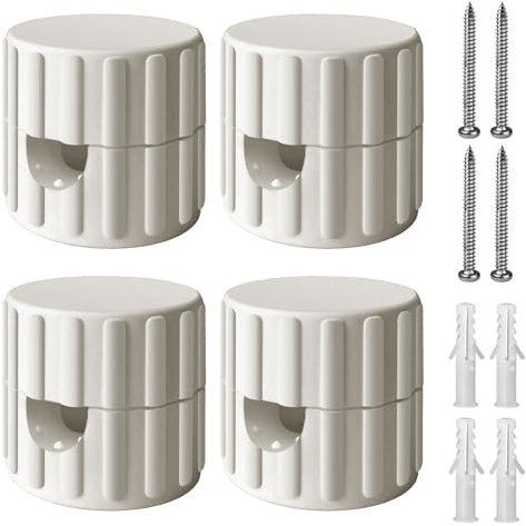 QuirkLz Lot de 4 Décentreur mural et plafond, décentrateur de plafond, décentrateur de lustre, idéal pour montage de câble électrique DIY - Comprend des vis et des chevilles