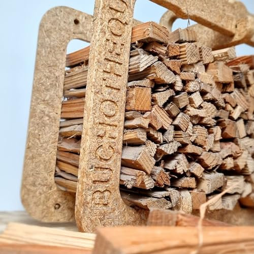 La Buchothèque Allume-Feux Écologiques | Bois Français Durable pour Cheminée, Poêle, Four à Pizza, Barbecue, et Brasero | Pack de 6 kg de Hêtre et Chêne Séchés