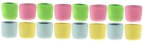 PRETYZOOM 16 Stück Vorratsbehälter Frostschutzmittel Tassenabdeckung Kaffeezubehör Eishalter Ärmel Wiederverwendbarer Eishalter Eiscreme Isolierhülle Eiscreme Ärmel Polyester
