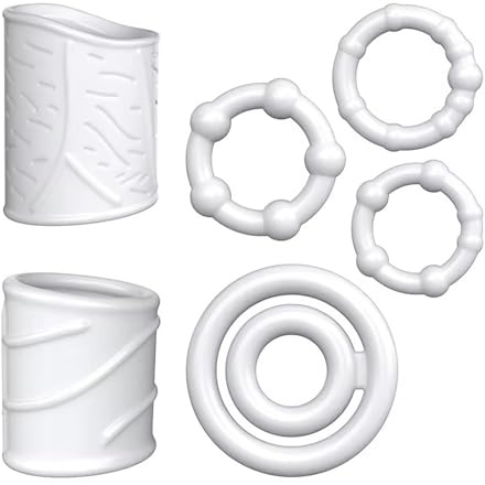 GeRRiT 6 Stück Penisring Set Dehnbar Eichel Ring Vorhaut Zurückhalte Cockring Ballstretcher Glans Korrektor Ringe Penis Sleeve Erotik Bondage Sexspielzeug für Männer Paare