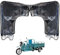 Teksome Manchons de Guidon de motoneige, Mitaines de Guidon de Moto, Manchons de motoneige, Gants de motoneige, Manchons de Guidon de VTT résistants à l'eau, Mitaines de motoneige, Chauffe-Mains