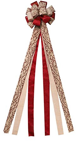 Sunfashion Osterkorb Befüllt Erwachsene Bögen Lange Luftschlangen geschmückt mit Bögen Weihnachtsfeiertagsparty Heimdekoration Kantenhocker Frühling (Red, One Size)