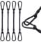 LOOGI Bungee Cords with Carabiner, 4 Set 100 cm (100cm x 4pcs)