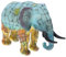 MOBUTOFU Y Nachtlicht Elefant Schreibtischlampe Buntglas Tischlampe Einzigartige Tierlampe Nachttischlampe für Jungen und Mädchen