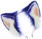 PEILINZE Haarreif mit blauen Tierohren, für Halloween, Cosplay, Dienstmädchen, Rollenspiel, Haarband, Kostümzubehör, Cosplay-Kopfschmuck