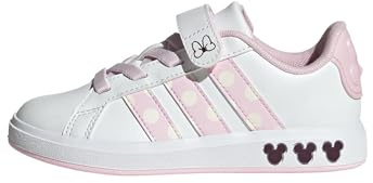 adidas Unisex Kinder Disney Minnie Mouse Grand Court Shoes Kids, FTWR White/Clear pink/Chalk White, 36 2/3 EU