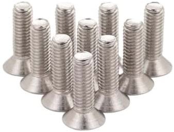 Muarted 20pcs M5*8mm 304 Stainless Steel Flat Screws Inner Hexagon Socket Countersunk Head Screwstainless Nails,bolts