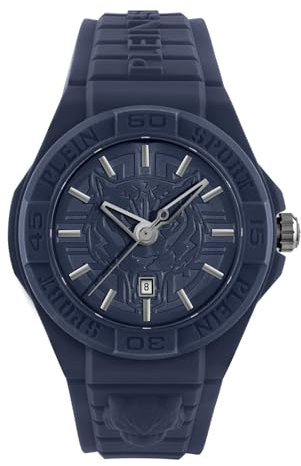 Plein Sport Unisex Uhr Analog Quarz New Fearless Blau PSHDA0424 Silikon