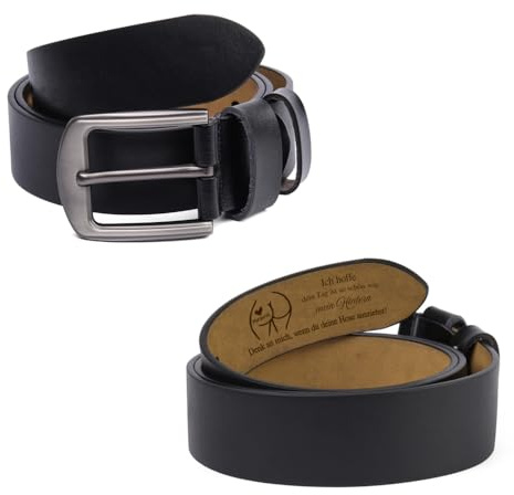 ALBERTBAND Personalisierter Name Herren Ledergürtel - Personalisiert Geschenk für Männer Papa Opa Ihr Ehemann oder Freund - Vatertagsgeschenk für Papa