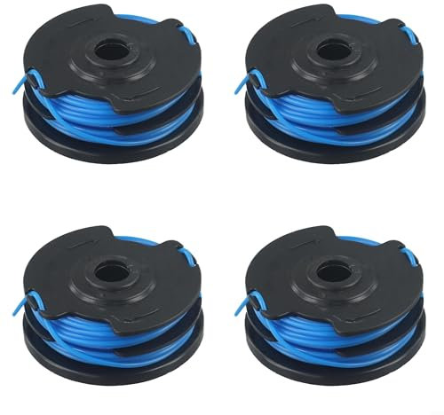 Homeponnew RAC109 Lot de 4 bobines de fil de rechange pour débroussailleuse électrique RLT5030S et RLT4025, bobine d'alimentation automatique double ligne, diamètre 1,5 mm