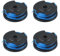 Homeponnew RAC109 Lot de 4 bobines de fil de rechange pour débroussailleuse électrique RLT5030S et RLT4025, bobine d'alimentation automatique double ligne, diamètre 1,5 mm