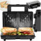 tectake® Appareil croque monsieur & sandwich SK1000W Appareil électrique en Aluminium Plaque cuisson avec revêtement antiadhésif Sandwichmaker Electromenager cuisine