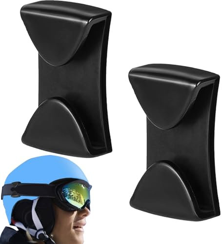 Clip per occhiali da sci | di chiusura a scatto sicuro | forte morsetto laterale con funzione di facile attacco per occhiali | accessorio da sci utilizzato su caschi, cinture sportive o