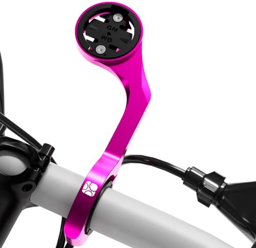 Supporto anteriore per Garmin Edge Explore, leggero supporto per computer GPS per bicicletta in lega di alluminio, torcia elettrica e action camera, compatibile con Bryton, Wahoo e CATEYE rosa