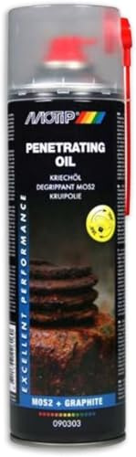 500ml, Penetrating Oil Spray, Heavy Duty Rust Loosener with MoS2 + Graphite, Fast Acting Lubricant for Seized, Rusted, or Corroded Bolts, Nuts, Screws & Metal Parts, Industrial Grade Rust Penetrant