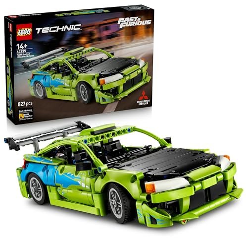 LEGO Technic Fast and Furious Mitsubishi Eclipse Auto 42229 | Spielzeug ab 14 Jahren für Jugendliche, Modellbau Auto mit Lenkung und 2 NOS-Flaschen, Geschenk, 827 Teile