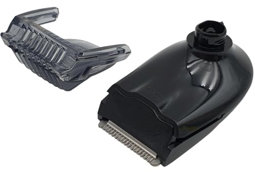 Bartstyler-Trimmeraufsatz kompatibel passend mit Philips SmartClick Rasierern, Click-on Aufsatz mit verstellbarem Kamm, 0,5–5 mm, für S-/RQ-/SP-Modelle