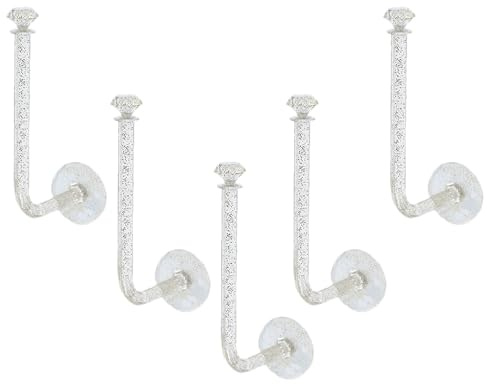 ORFOFE Acryl Haargummi Halter Wandmontage für Mädchen | Selbstklebend, Schont Flächen, für Haarschmuck und Schmuckstücke, Schlichtes Design, 5 Stück