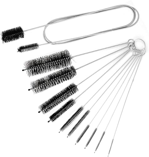 11Pcs Flexible Pipe Cleaning Brush Set - 155cm Long Stainless Steel Brush