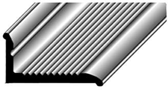Battiscopa autodesivo 8 x 18,4 mm, alluminio anodizzato