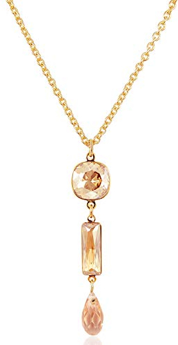 Nobel Kette Damen Gold Kristall Halskette für Frauen Modeschmuck Gold SCHMUCK