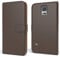 EAZY CASE Tasche kompatibel mit Samsung Galaxy S5/LTE+/Duos/Neo Schutzhülle mit Standfunktion Klapphülle Bookstyle, Handytasche Handyhülle mit Magnetverschluss und Kartenfach, Kunstleder, Braun