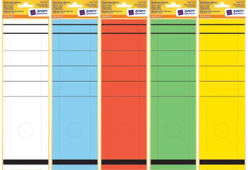 Avery Zweckform L4811-10 Einzel-Ordner-Etiketten, 297 x 61 mm, 10 Blatt/10 Etiketten, rot