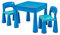 Liberty House Toys Plastic Blue Children's 5-in-1 Activity Table & Chairs with Writing Top/Sand/Water and Storage, Ideal, H465 x W510 x D530mm