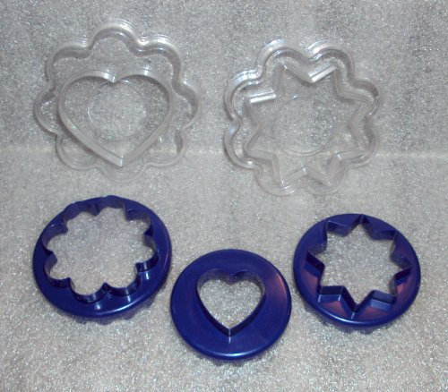 Vintage Tupperware Nistkasten Cookie Cutter Set, transparent Fall Blau
