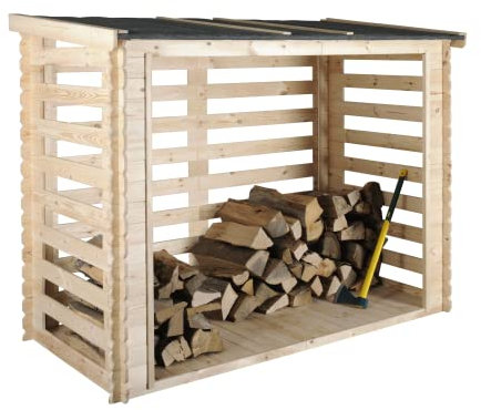Abri bûches avec Plancher Côme - 180 x 127 cm - Cerland