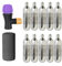 CO2 Inflator Pump + 16g CO2 Cartridges x 10 - Quick & Easy - Presta & Schrader Valve Compatible - Bicycle Tyre Pump For Road & Mountain Bikes + Insulated Safety Sleeve