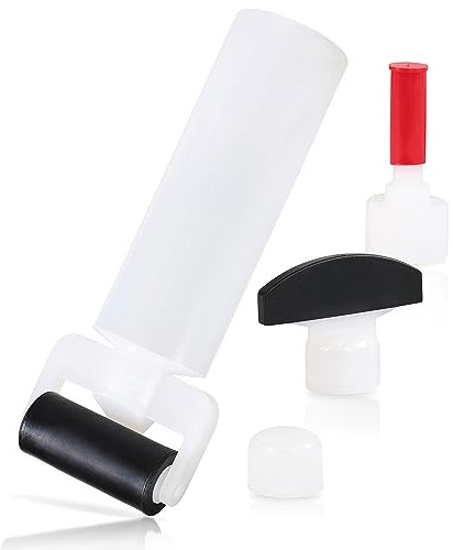 DCT Wood Glue Spreading Woodworking Kit – 8 oz Ounce Bottle, Roller Applicator, Dowel Hole Nozzle, Biscuit Slot Tip