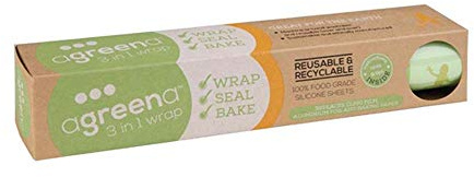 Agreena FD935 Three-In-One Reusable Food Wraps, 450mm x 300mm x 1mm, Green, Pack of 2