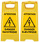 Lot de 2 Chevalet de signalisation - Attention Danger Electrique - Dimensions 600x300mm